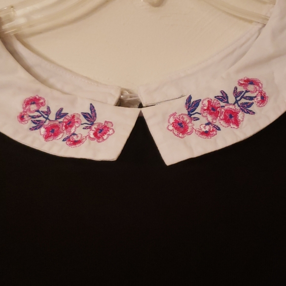 Elle black sweater top, peplum style - Picture 2 of 5